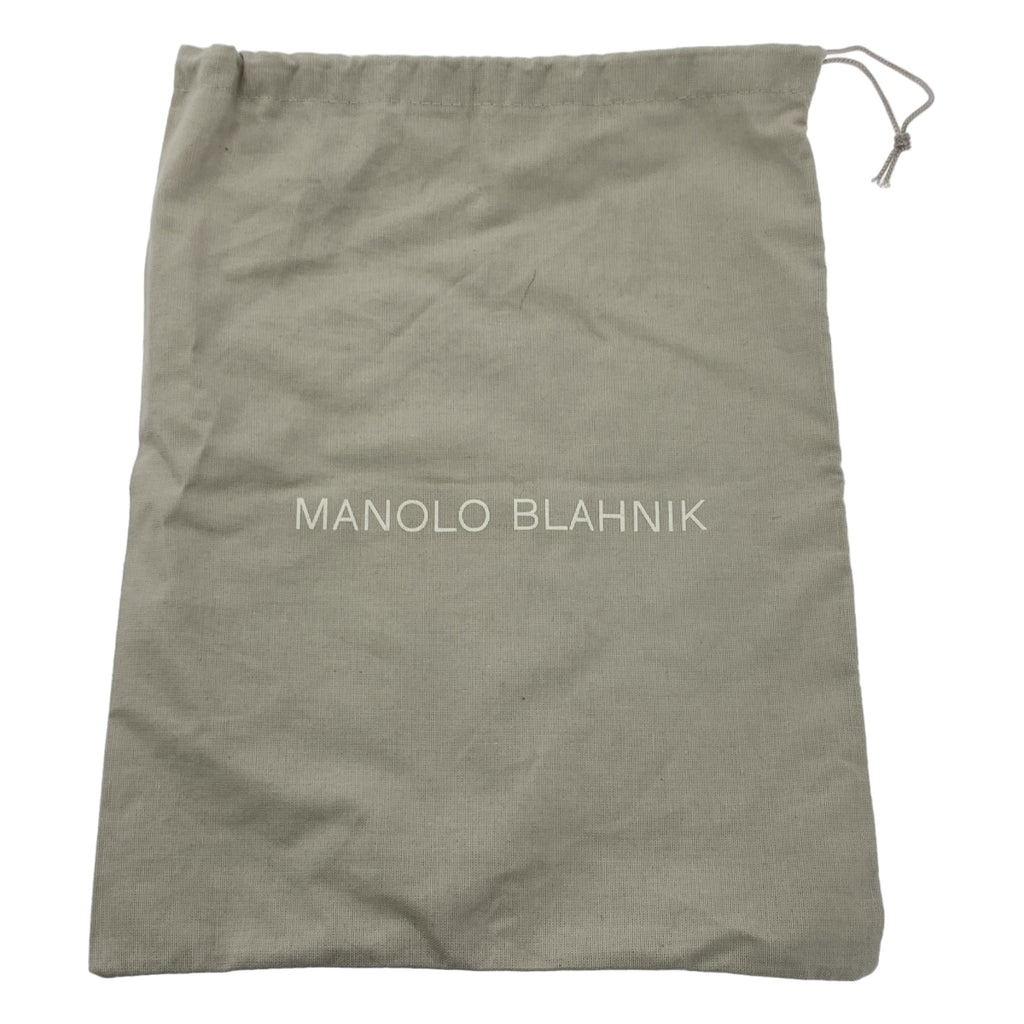 MANOLO BLAHNIK / Manolo Branik | 플랫 가죽 레이스 업 샌들 | 35 1/2 |