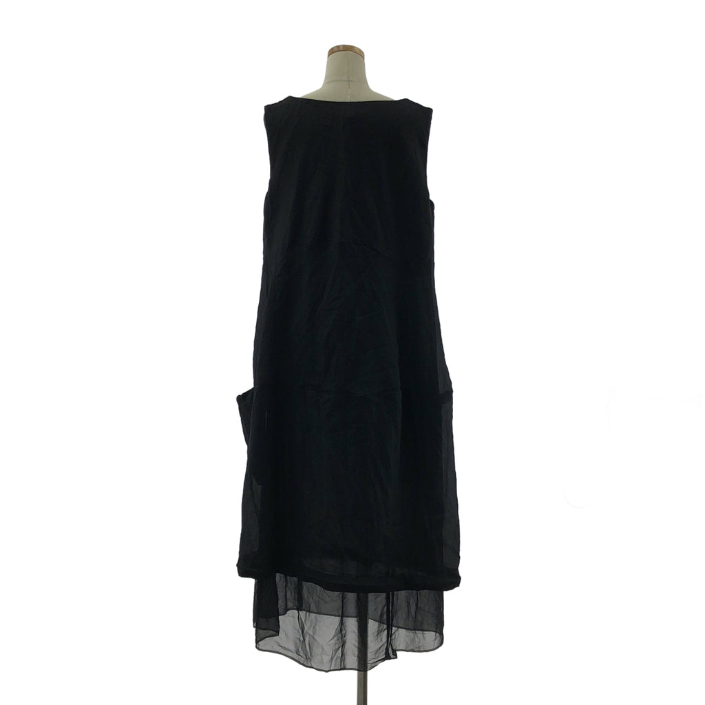 COMME des GARCONS COMME des GARCONS / コムコム | 2021SS | ポリエステル 製品加工 ポケット付き ドレス ワンピース / 総裏地 | M |
