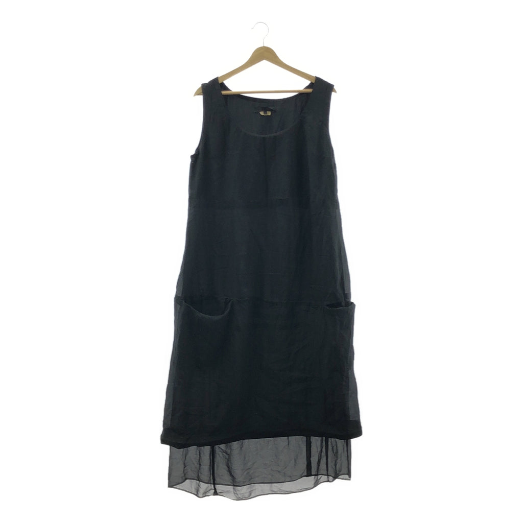 COMME des GARCONS COMME des GARCONS / コムコム | 2021SS | ポリエステル 製品加工 ポケット付き ドレス ワンピース / 総裏地 | M |