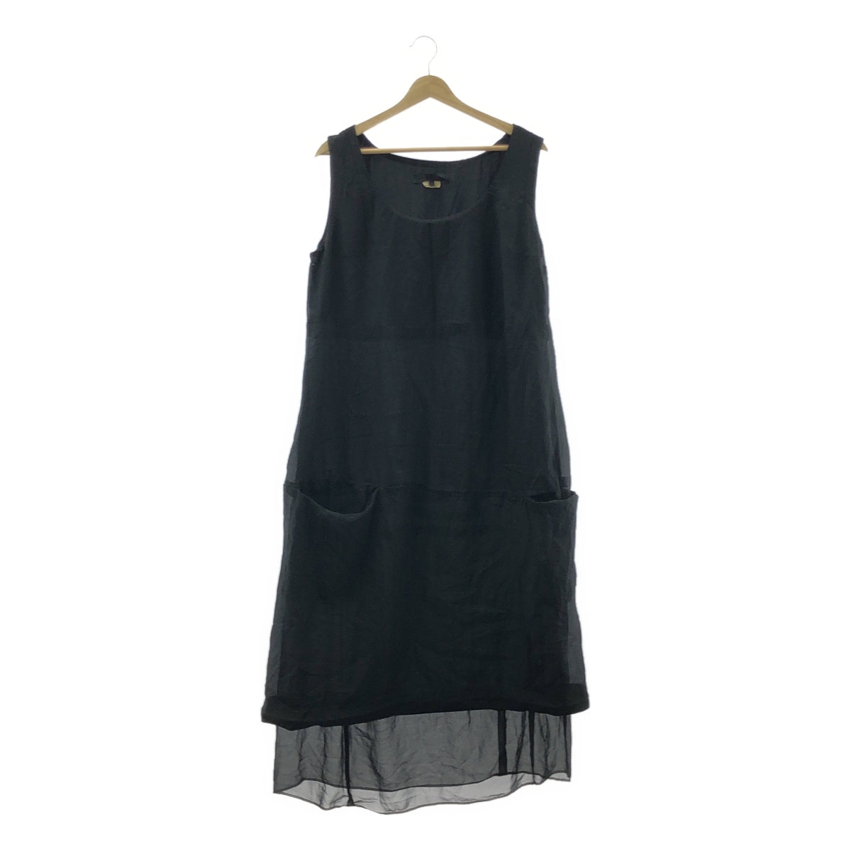 COMME des GARCONS COMME des GARCONS / 콤콤 | 2021SS | 폴리에스테르 제품 가공 포켓 첨부 드레스 원피스 / 총 안감 | M |