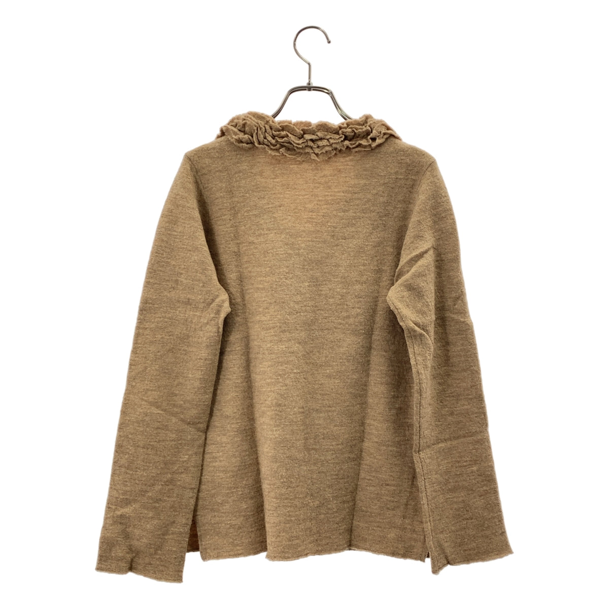 45r / フォーティファイブアール | ウール フリル Vネック ニット | ブラウン | レディース