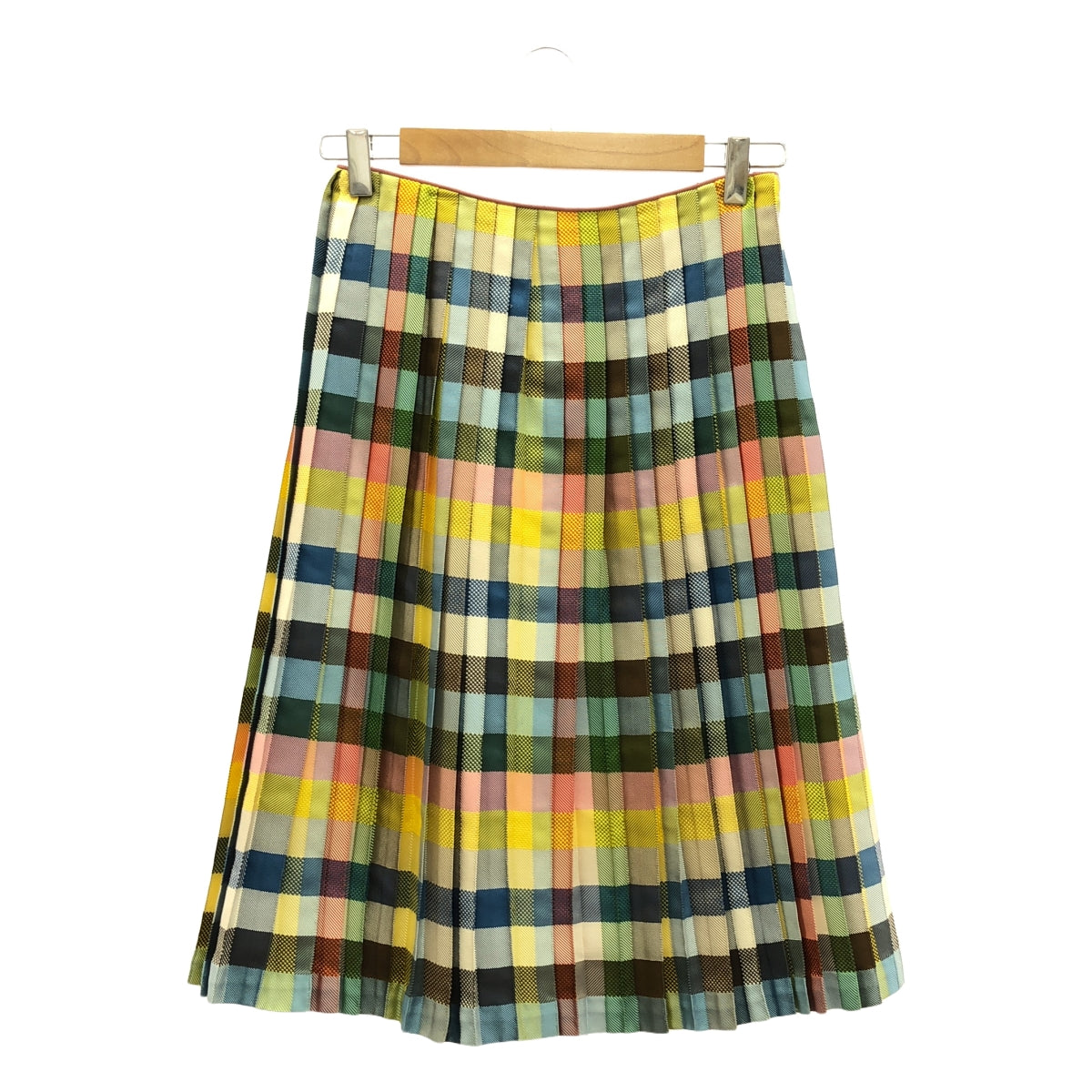 mina perhonen / ミナペルホネン | multicheck / プリーツ スカート / 裏地付き | マルチカラー | レディース