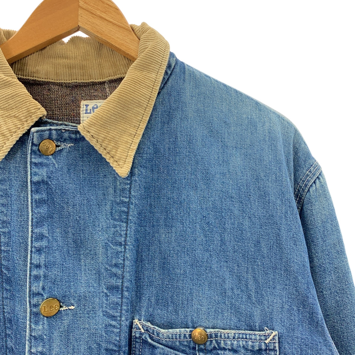 ブランド古着】70s 裏地ブランケット 襟コーデュロイ切替ダック地