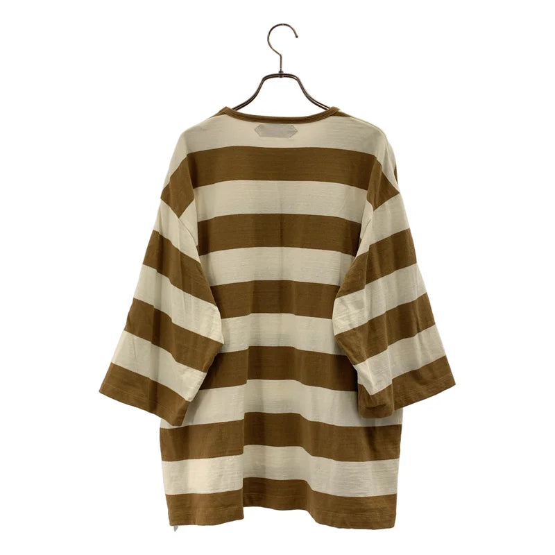 I*x様 AUBERGE　CAMELIA　ボーダーシャツ 44【AUBERGE / オ-ベルジュ】CAMELIA ポケット付ボーダー半袖Tシャツ