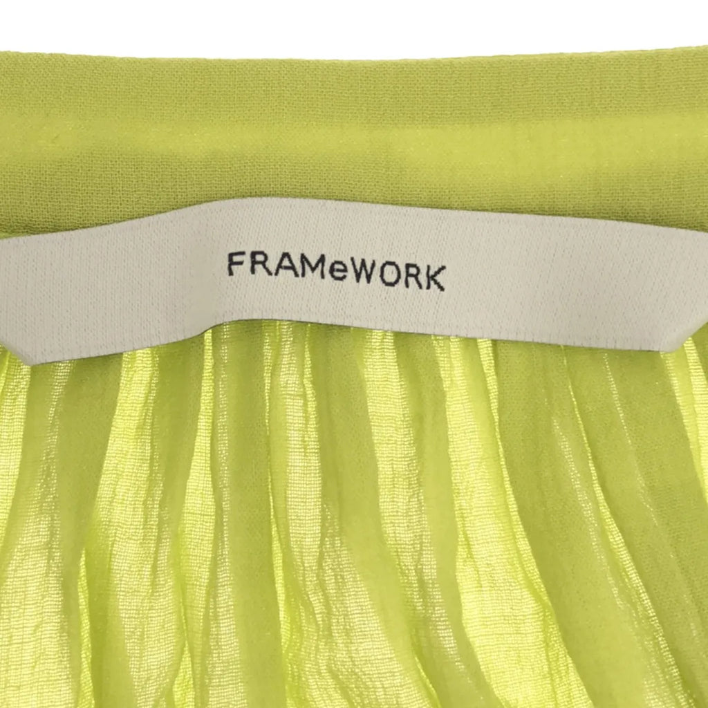 【美品】  Framework / フレームワーク | 2021SS | コットンレーヨンマキシワンピース | 36 | ライトグリーン | レディース