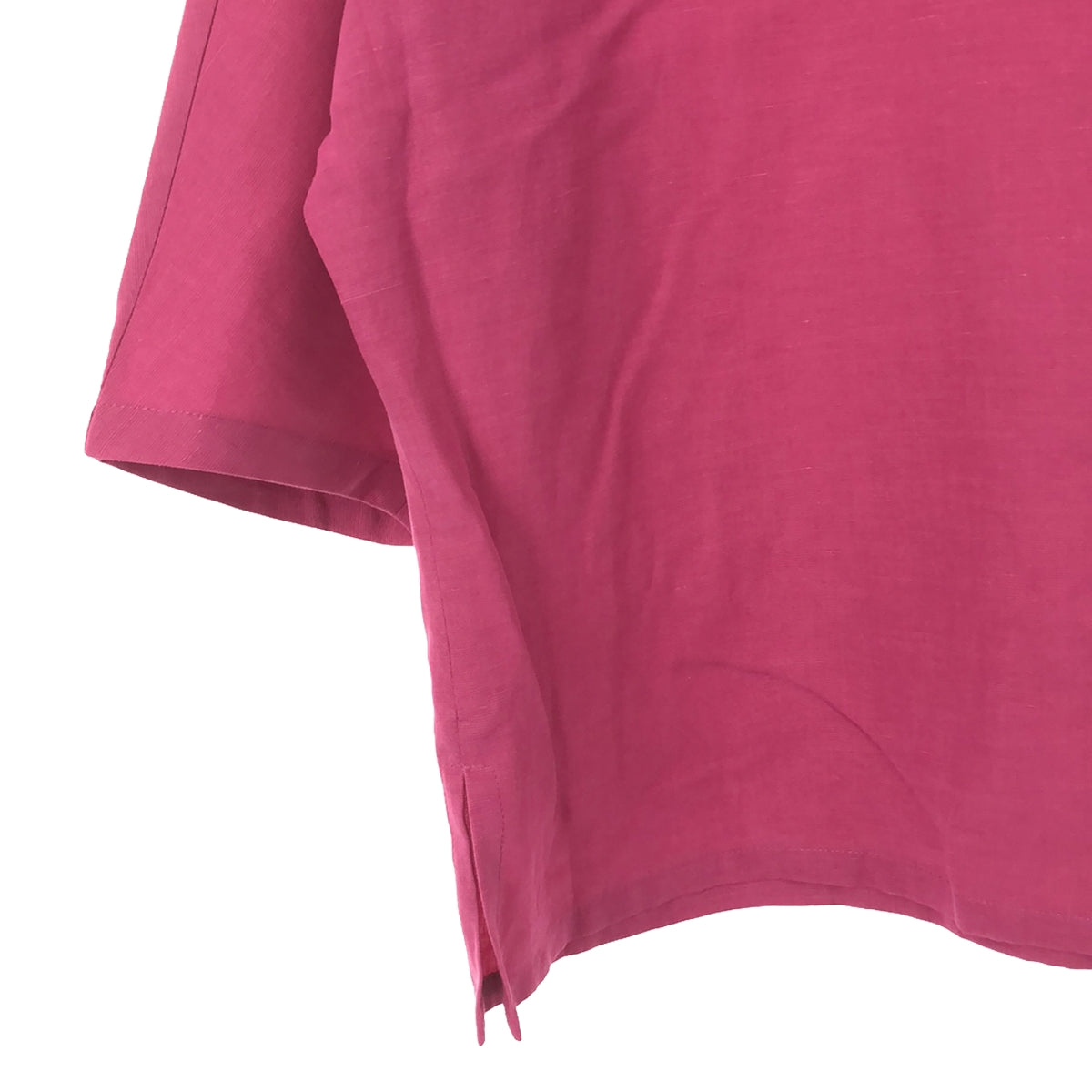 ebure | Linen blend dolman sleeve skipper shirt | 38 | Hot pink | Women's