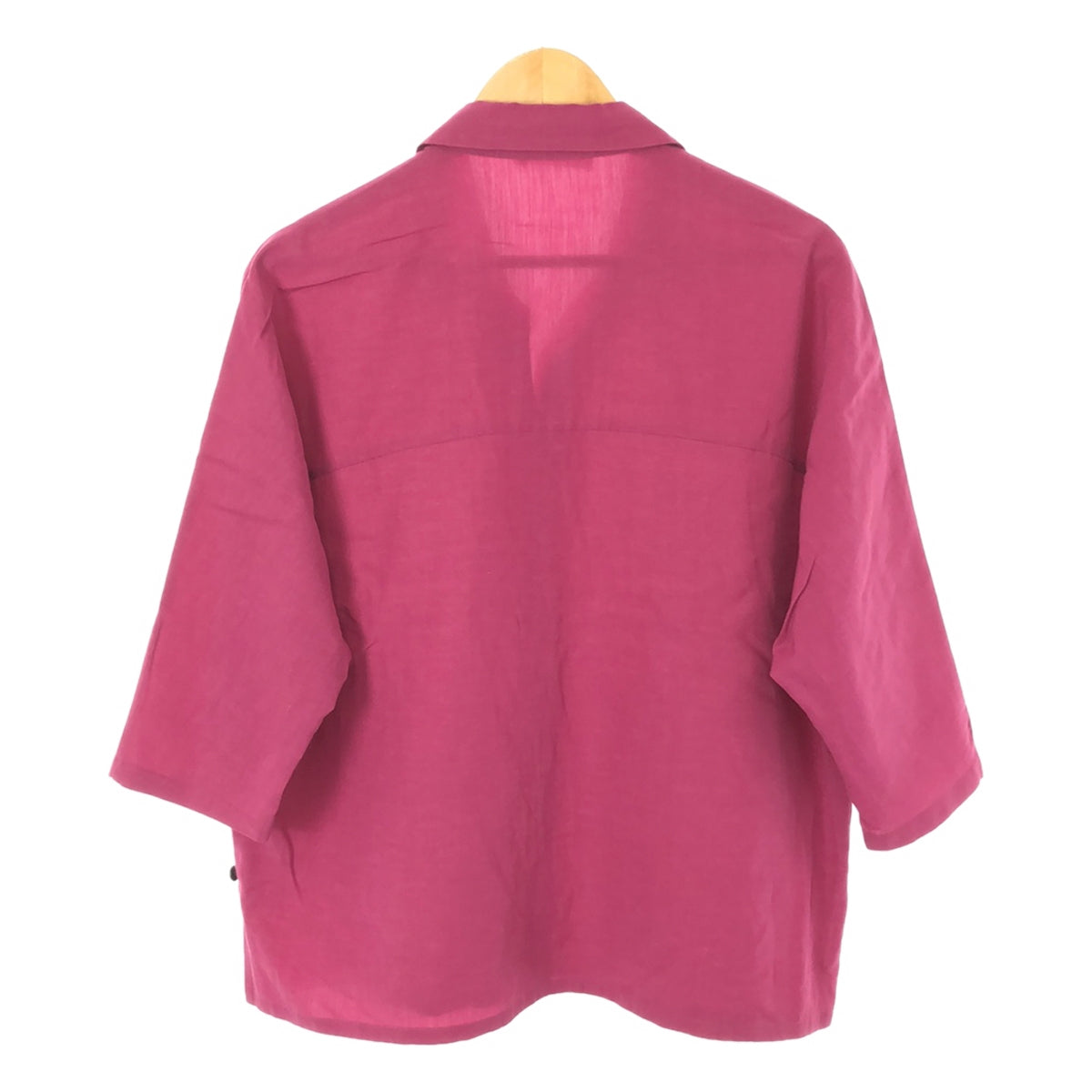 ebure | Linen blend dolman sleeve skipper shirt | 38 | Hot pink | Women's