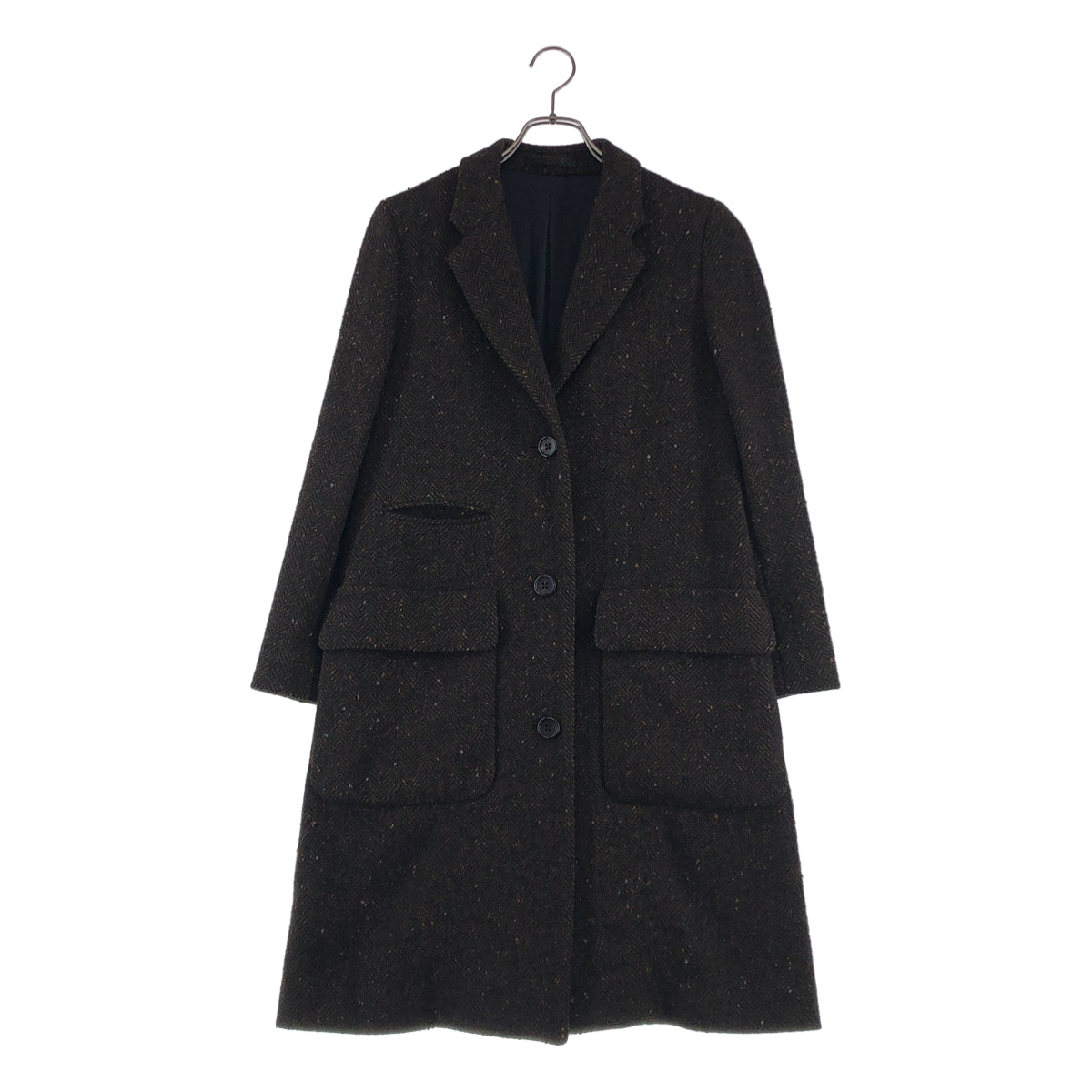 MARGARET HOWELL / マーガレットハウエル | 2019AW | HERRINGBONE WOOL SOFT CITY COAT ヘリンボーン チェスターコート | I | レディース