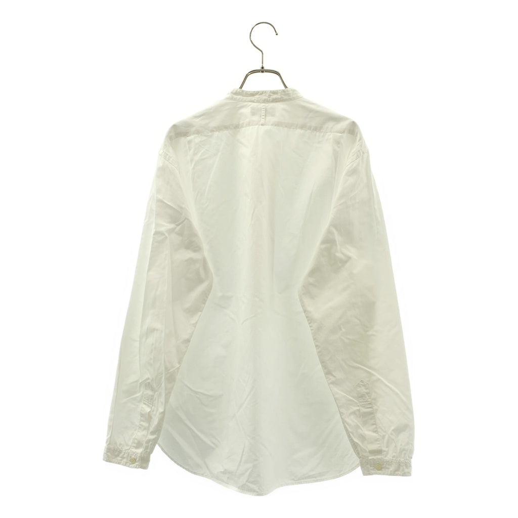 MARGARET HOWELL / マーガレットハウエル | コットン バンドカラー プルオーバーシャツ | L | ホワイト | メンズ