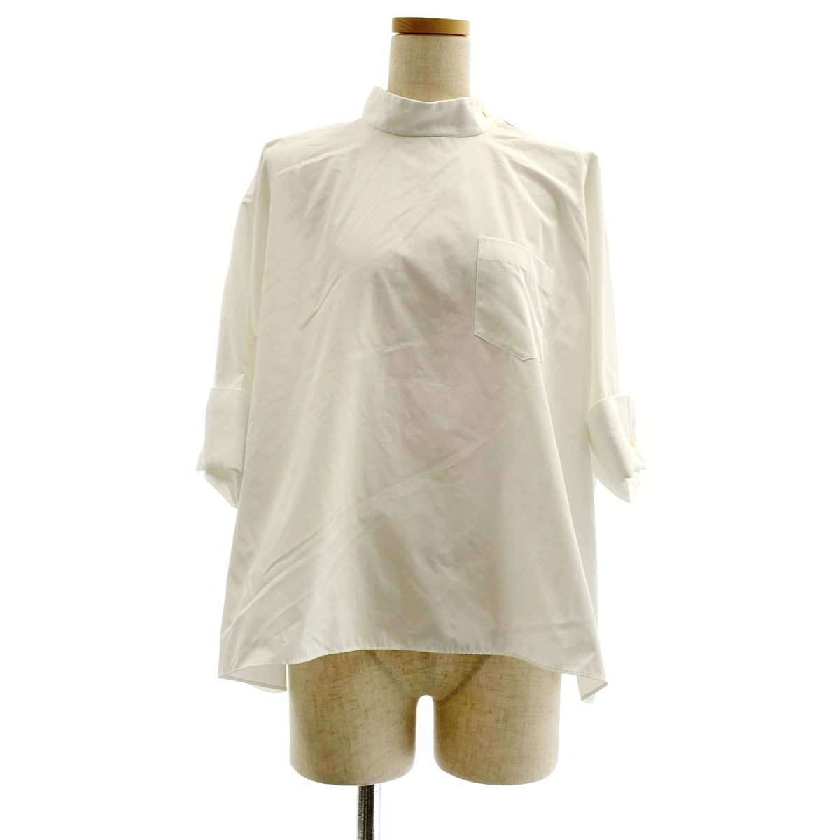 sacai | 2021 春夏 | 剪裁與縫製 / 超大標誌肩部拉鍊襯衫 | 尺寸 2 | 女款