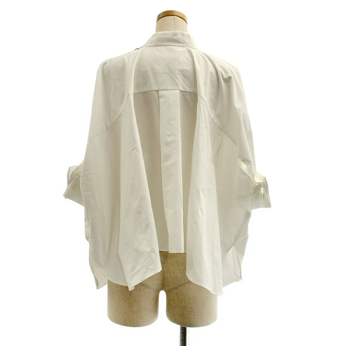 sacai | 2021 春夏 | 剪裁與縫製 / 超大標誌肩部拉鍊襯衫 | 尺寸 2 | 女款