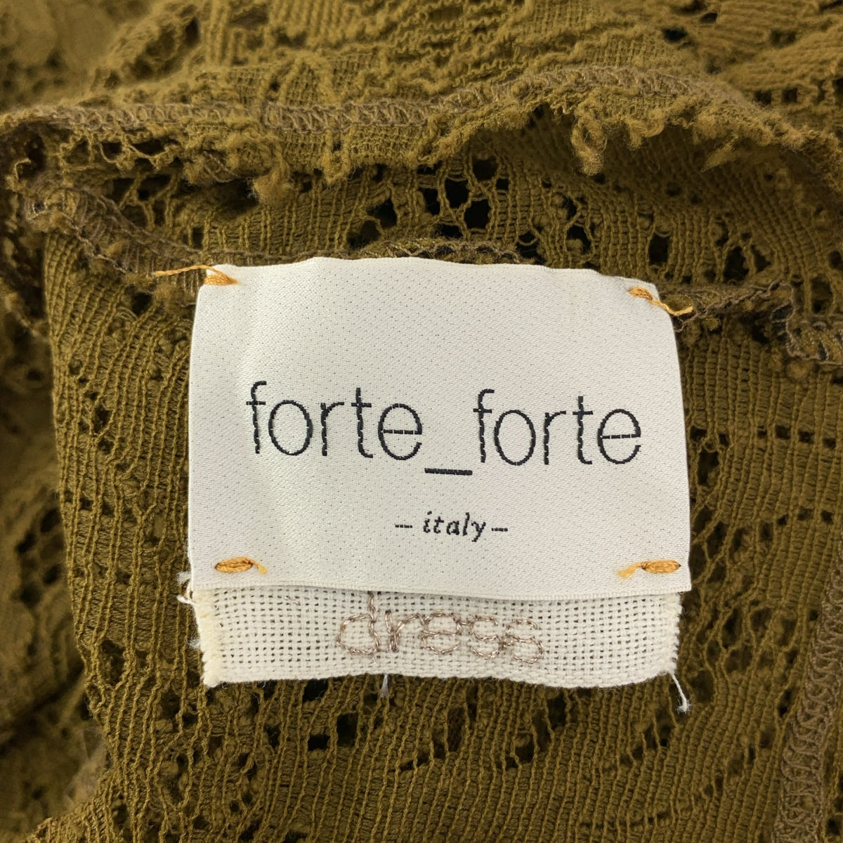 forte_forte / フォルテフォルテ | カットワークレース ハイネック ドレス ワンピース / インナー付き | 2 | ブラウン | レディース