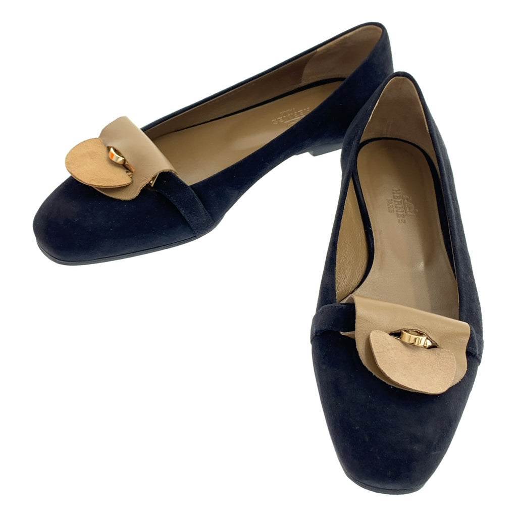 愛馬仕 | Kelly 皮革圓頭平底鞋 | 37 號 |