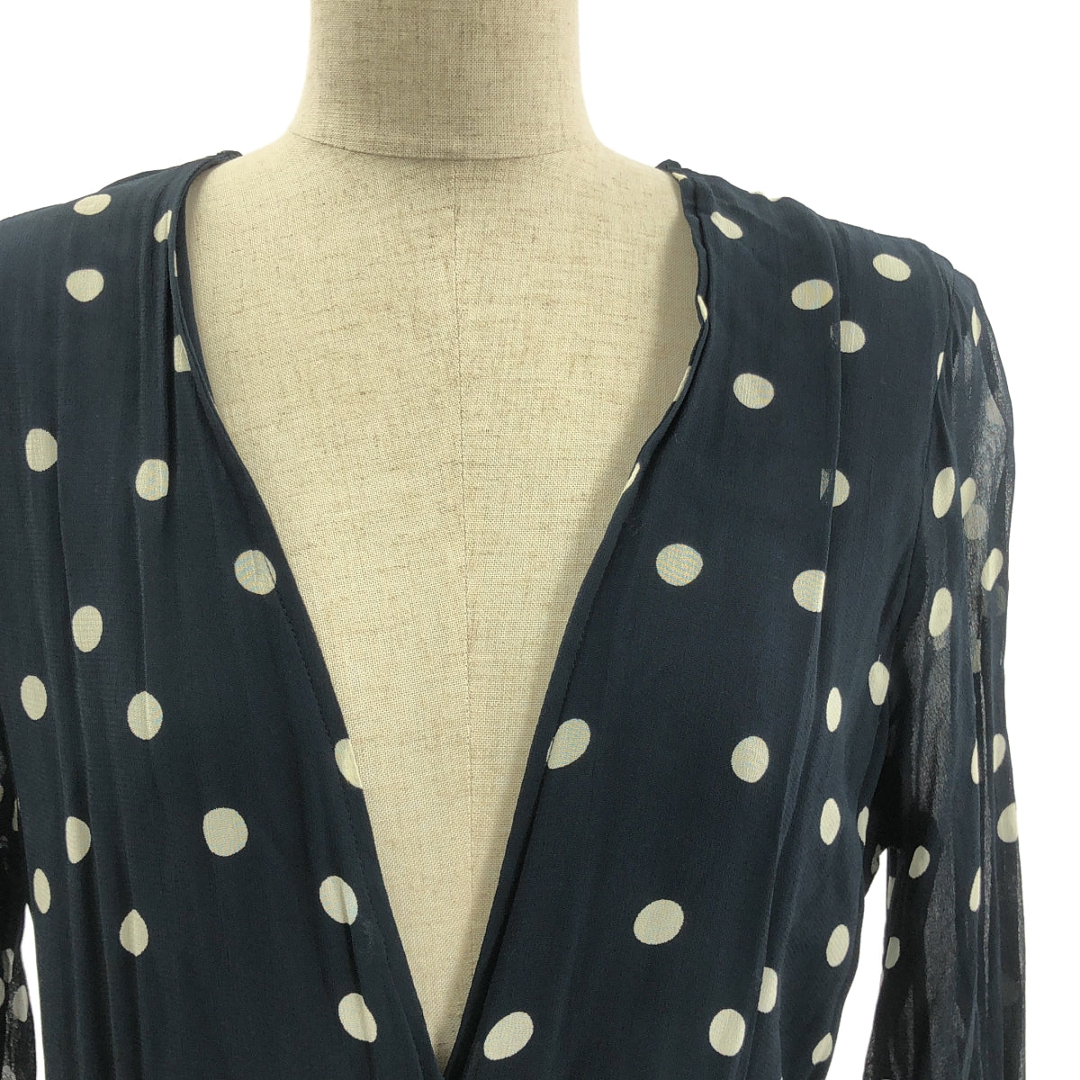 Ganni | 圓點腰帶連身裙，寬鬆，全襯裡 | 尺寸 36 | 女款