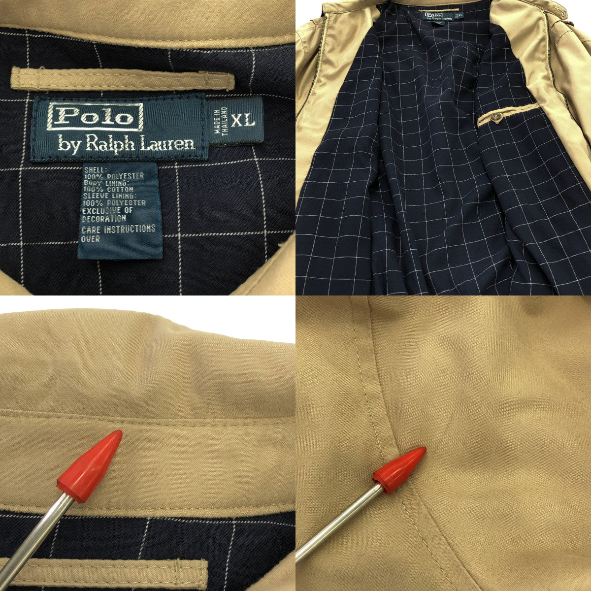 POLO BY RALPH LAUREN / 폴로바이랄 플로렌 | 1990-2000s 빈티지 스윙 탑 재킷 | XL | 베이지 | 남성