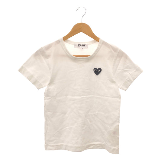 PLAY COMME des GARCONS / プレイコムデギャルソン | AD2023/4 | ブラック ハートワッペン Tシャツ | S | ホワイト | レディース