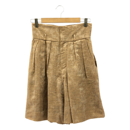 Mame Kurogouchi / Sparkling Slub Jacquard Short Pants | Pants | 2 | Beige | Women's