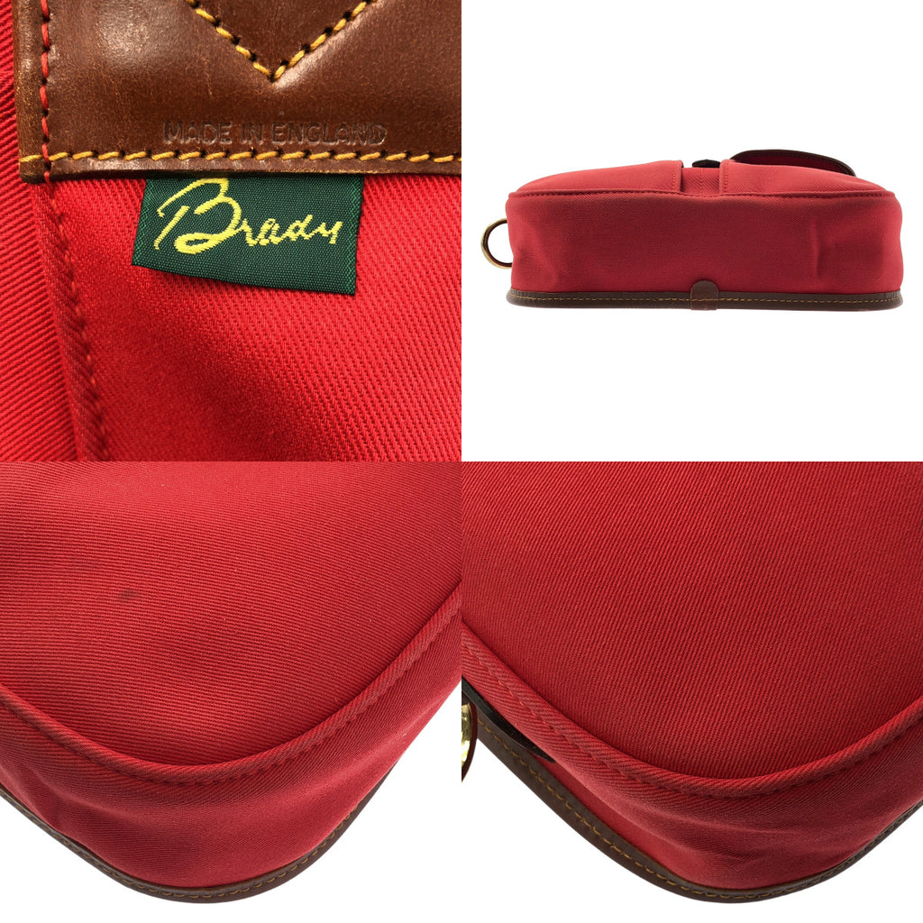 BRADY / ブレディー | STOUR / ストア キャンバス ショルダーバッグ | レッド/ベージュ | レディース