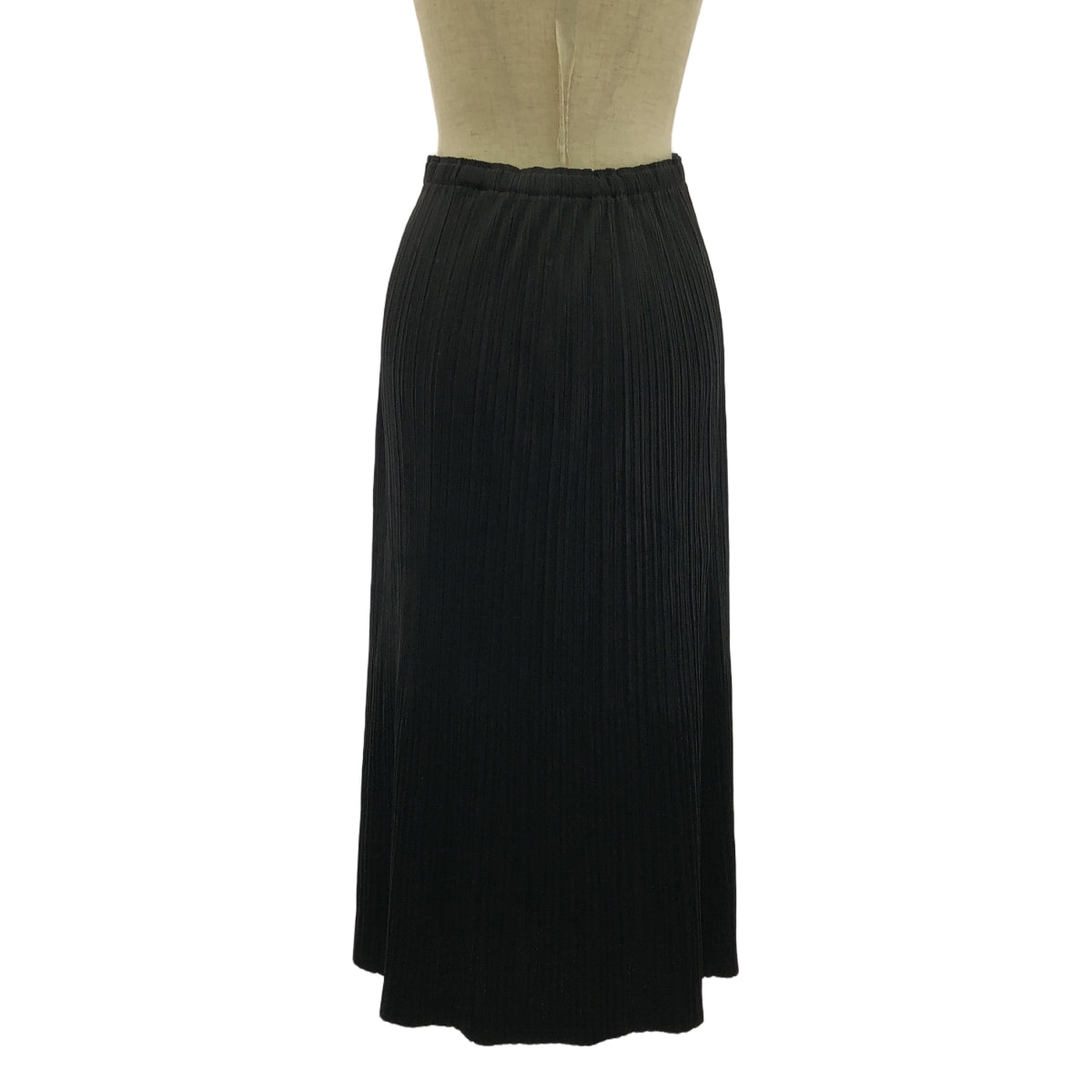 PLEATS PLEASE ISSEY MIYAKE / 플리츠 프리즈 이세이 미야케 | 벨루어 웨스트 고무 롱 스커트 | 1 | 블랙 | 여성