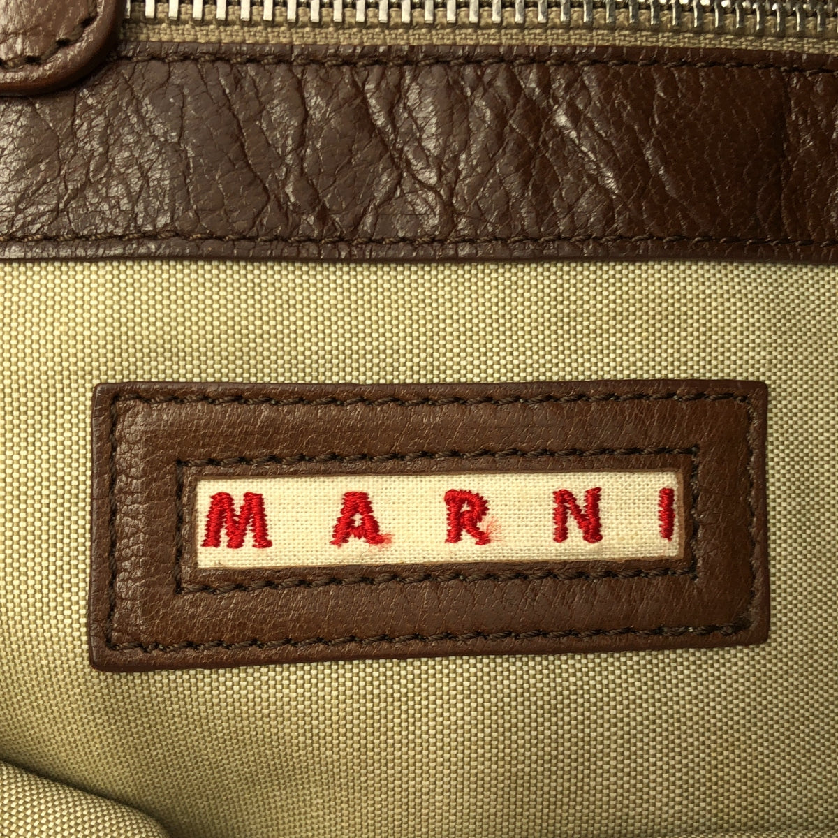 MARNI / マルニ | 2Way レザー バルーン トート ショルダーバッグ | ブラウン | レディース