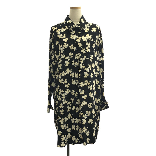 LOEWE | Clover print shirt dress | F | Black | Women's