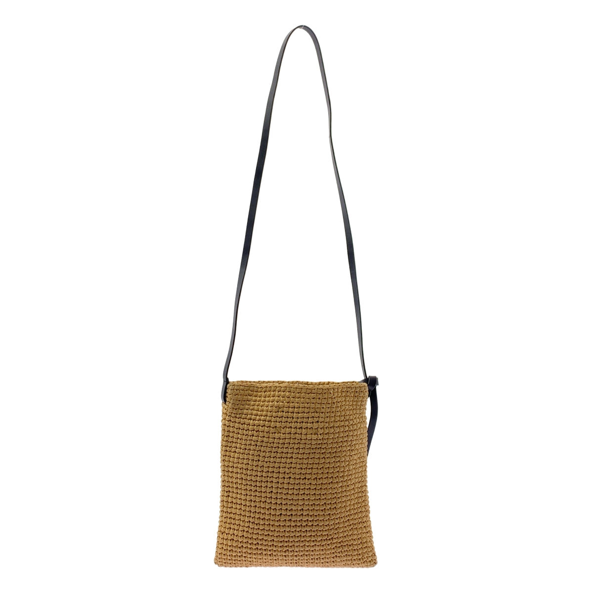 JIL SANDER+ / ジルサンダープラス | モノグラム エンボス ラフィア クロシェ クロス ボディバッグ |