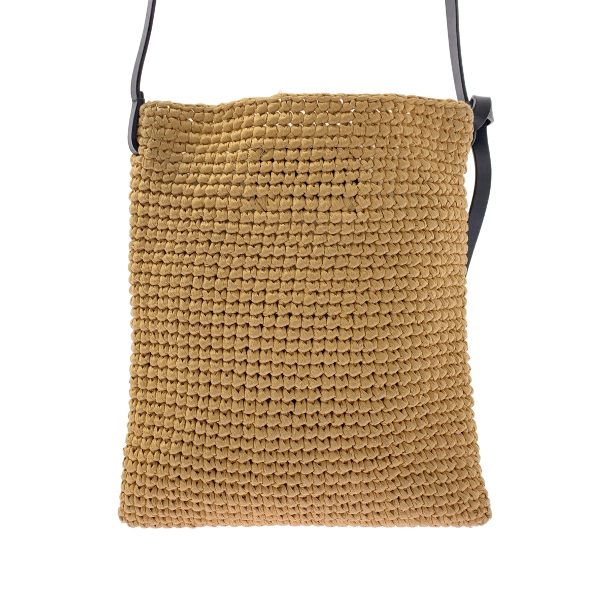 JIL SANDER+ / ジルサンダープラス | モノグラム エンボス ラフィア クロシェ クロス ボディバッグ |