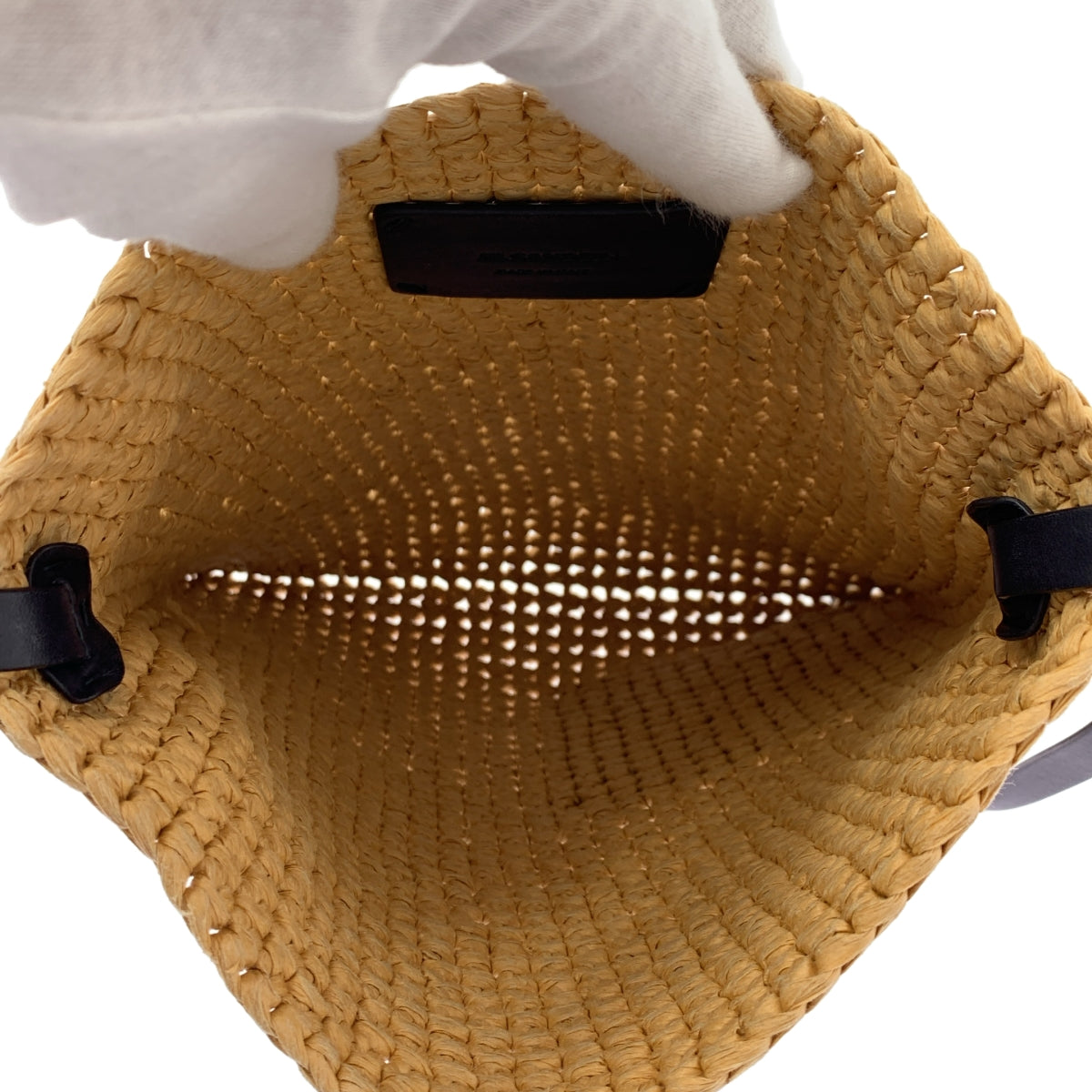 JIL SANDER+ / ジルサンダープラス | モノグラム エンボス ラフィア クロシェ クロス ボディバッグ |