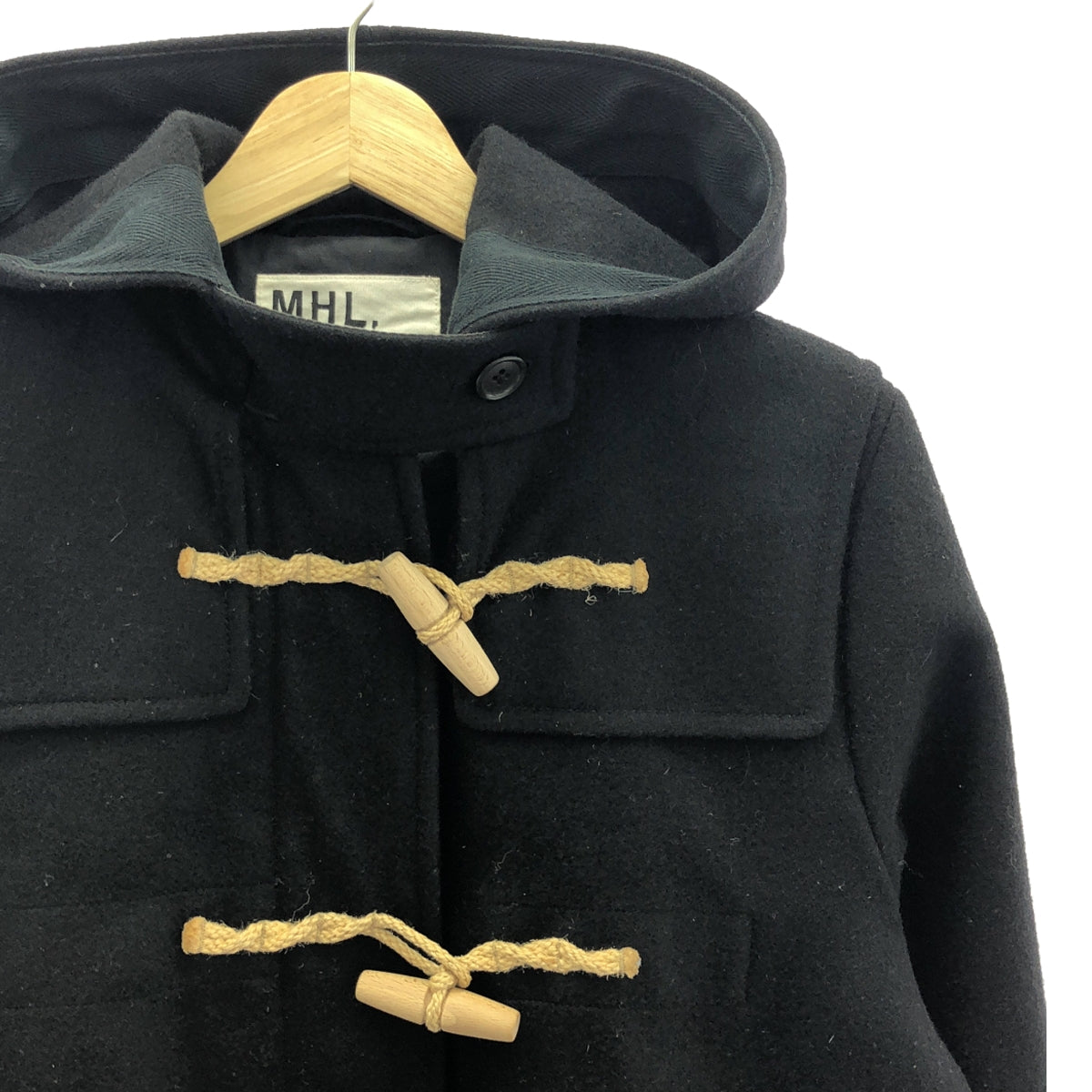 MHL. / エムエイチエルマーガレットハウエル | TOUGH WOOL MELTON ダッフルコート | 1 | ブラック | レディース