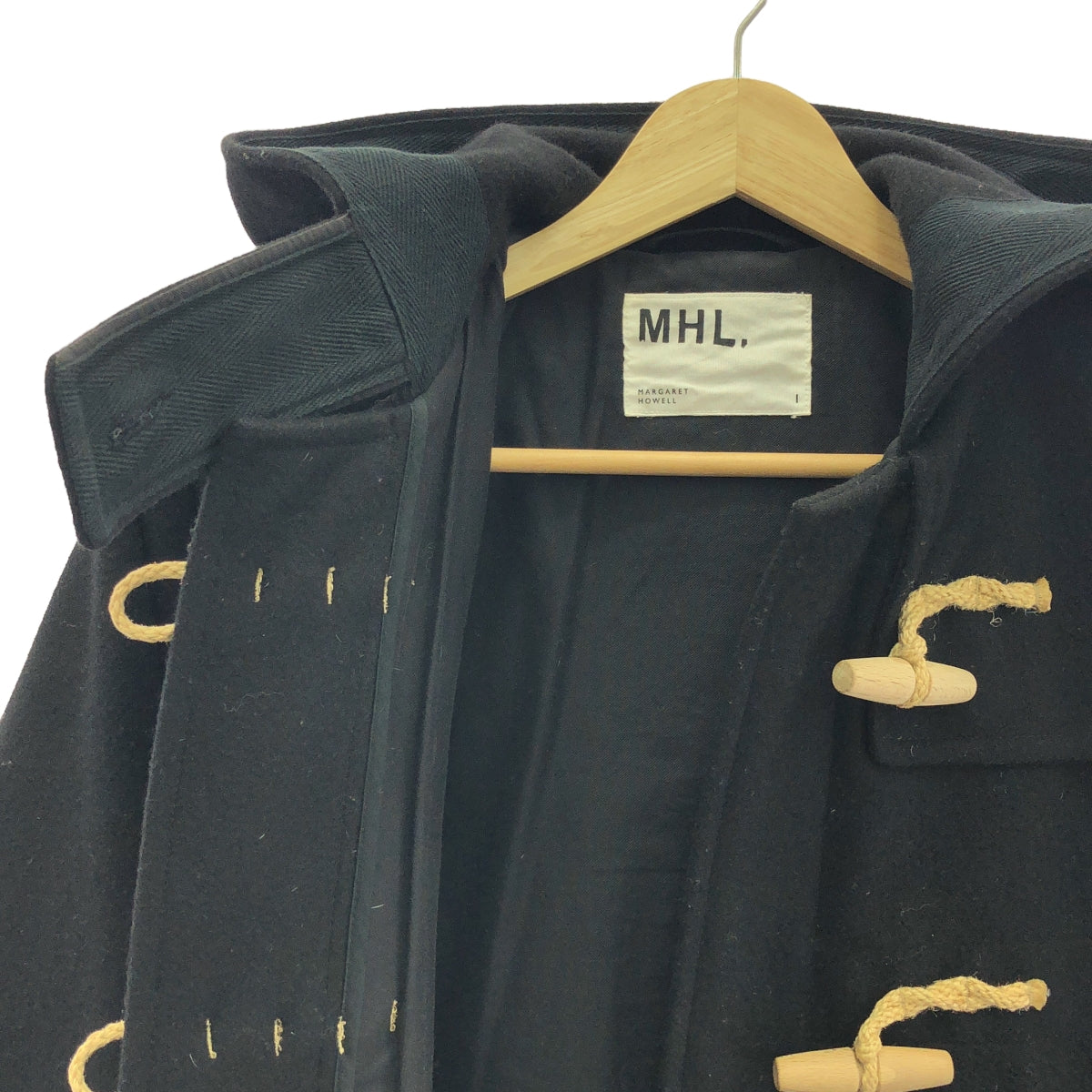 MHL. / エムエイチエルマーガレットハウエル | TOUGH WOOL MELTON ダッフルコート | 1 | ブラック | レディース