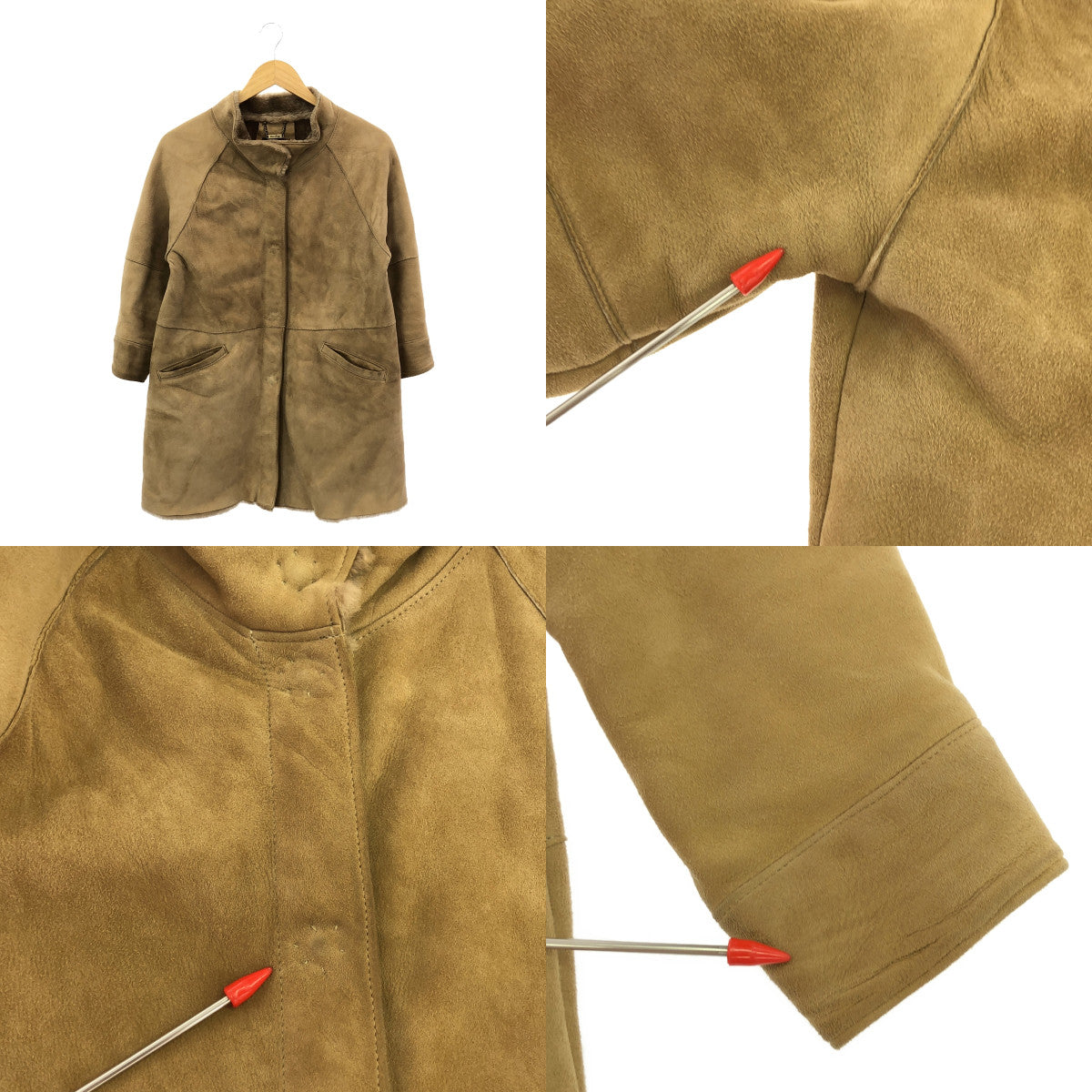 歐文·巴里 / 歐文·巴里 |羊皮 Mouton 皮革大衣 | 36 |布朗 |女性的