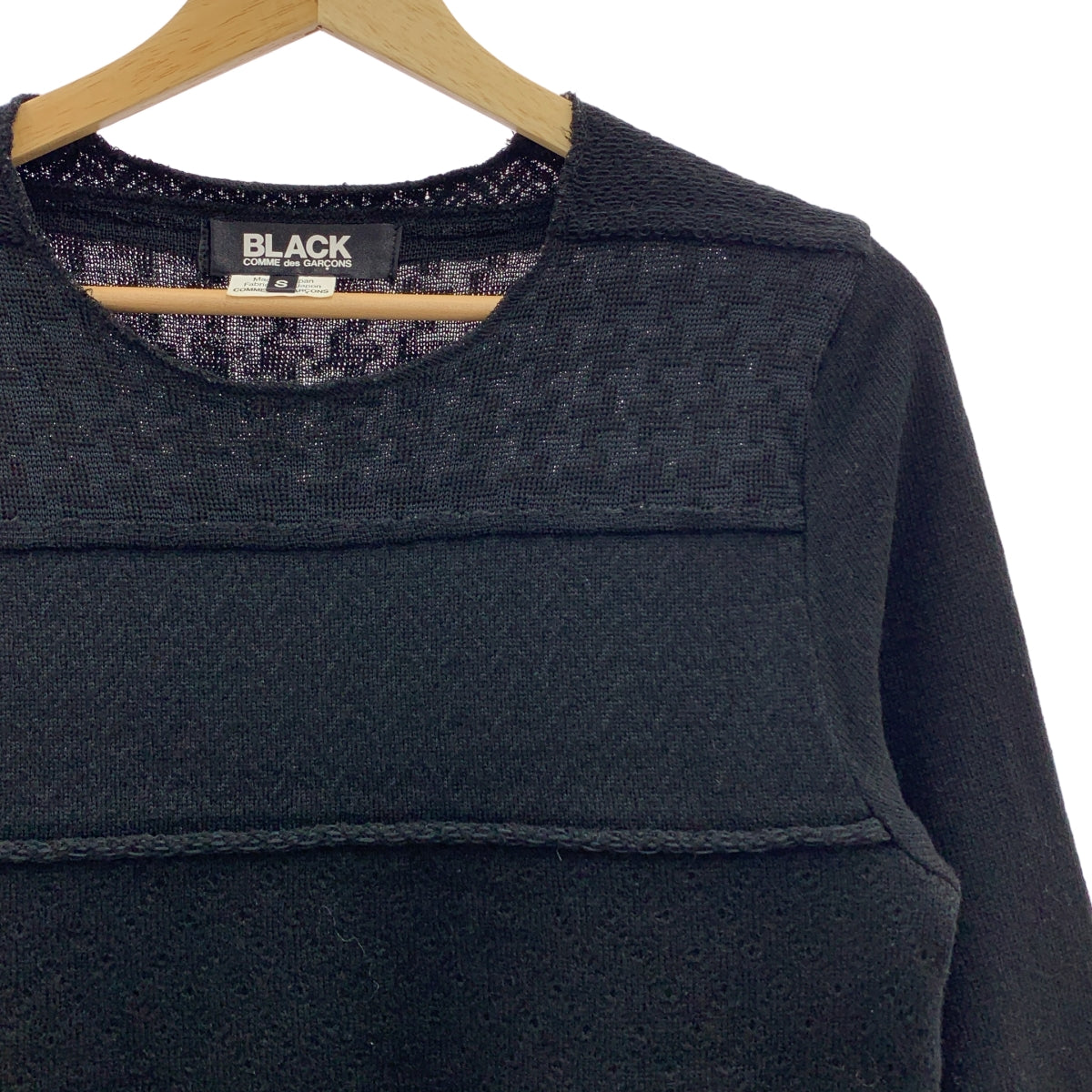 BLACK COMME des GARÇONS | 2019 秋冬 | 全身印花重構圓領針織衫 | 尺寸 S |