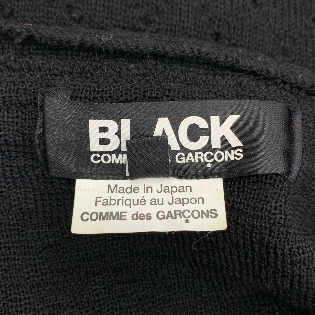 BLACK COMME des GARCONS / 블랙콤 데 갤슨 | 2019AW | 총무늬 재구성 크루넥 니트 | S |