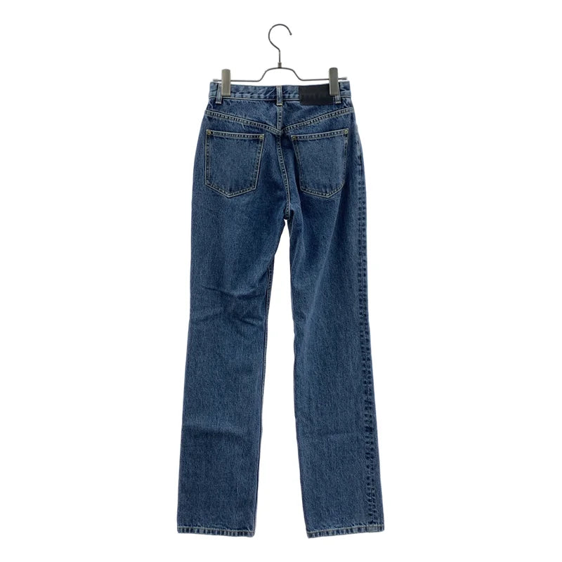 JOHN LAWRENCE SULLIVAN / ジョンローレンスサリバン | レザーパッチ ロゴボタン デニムパンツ | S | レディース