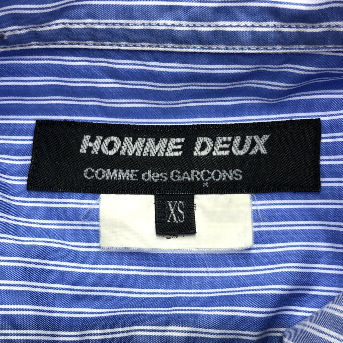 COMME des GARÇONS HOMME DEUX | 男士2017 秋冬 |棉質條紋襯衫 | XS |淺藍色/白色|男士