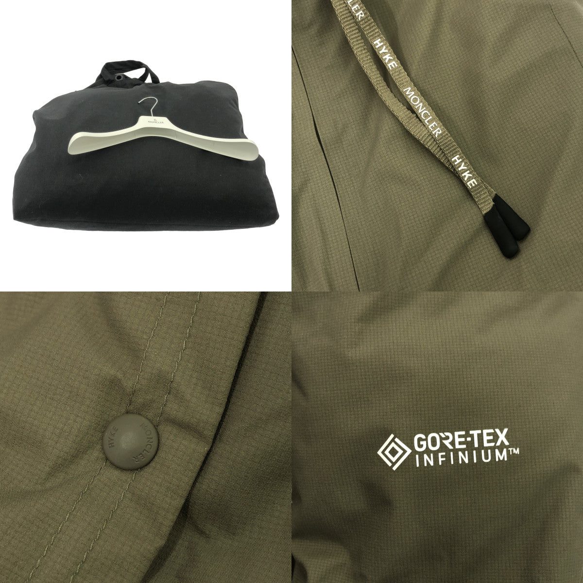 [狀況良好] MONCLER / Moncler | × HYKE / Hike GENIUS 4 MUVERANIS GORE-TEX / Muveranis Gore-Tex 羽絨外套 | 1 |卡其灰|女性的