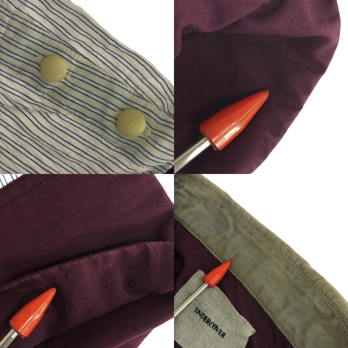 UNDER COVER  / アンダーカバー | ドッキング 再構築 パッチ ヘリンボーン テーラード シャツ ジャケット | 1 | レディース