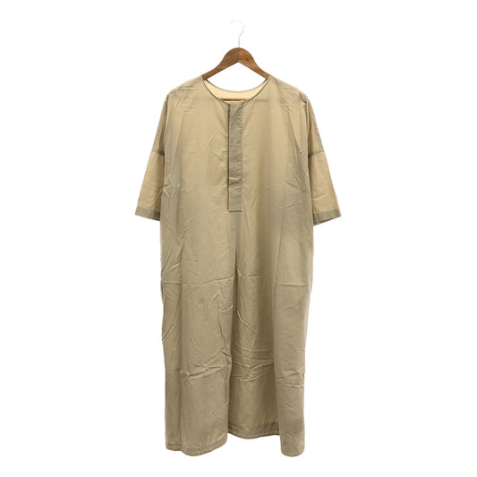 GALERIE VIE | 2021SS | Cotton crew neck 2WAY dress | 36 | Light beige | Women's