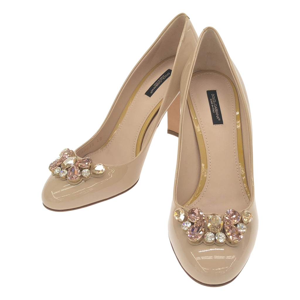 DOLCE &amp; GABBANA | 漆皮串珠高跟鞋 | 40碼 | 女款