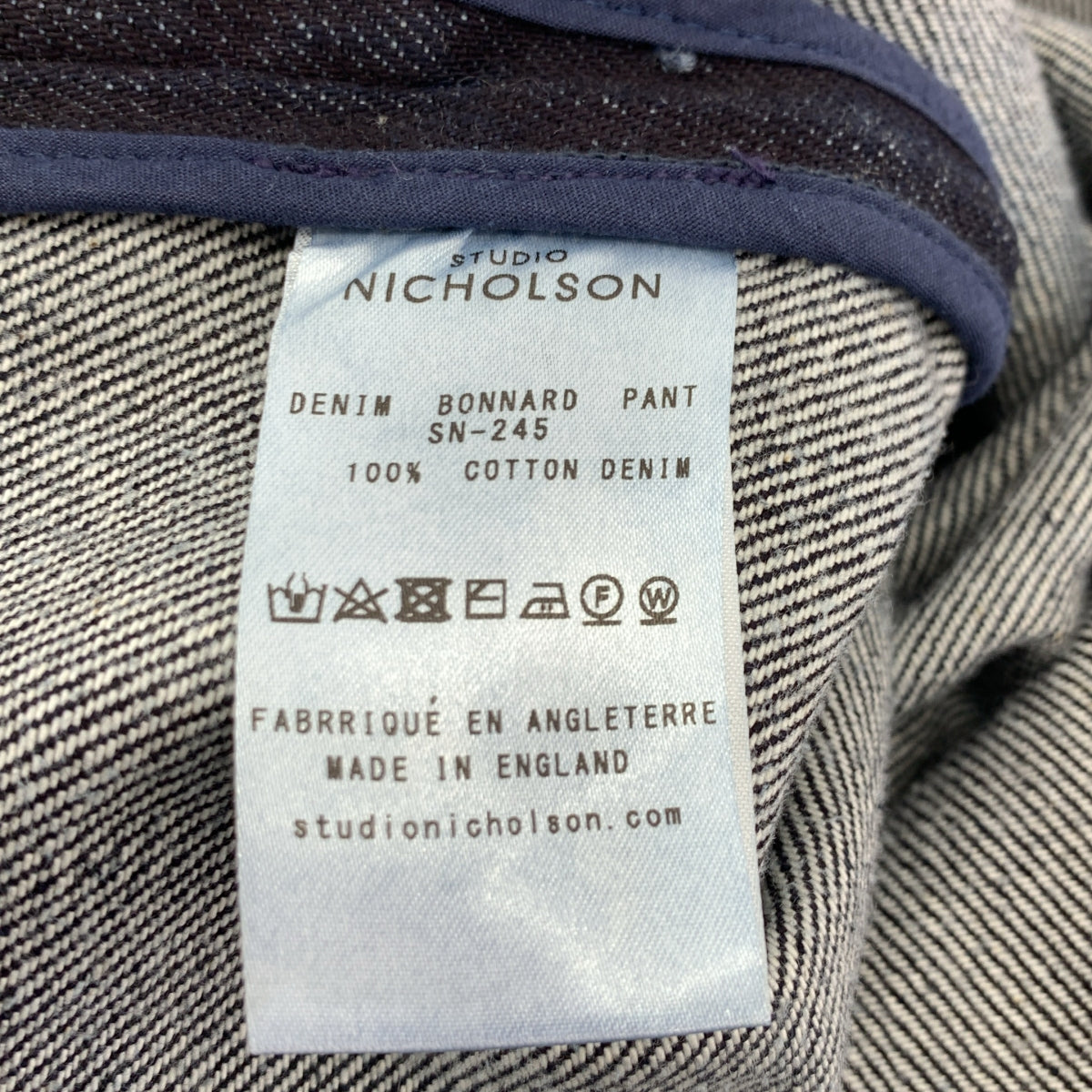 Studio Nicholson | 牛仔布 BONNARD 長褲 | 0 |