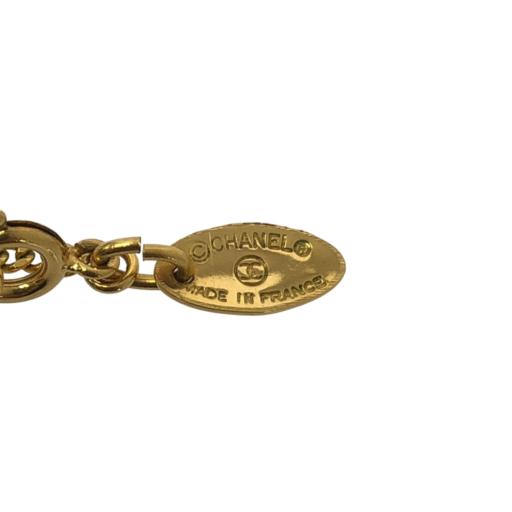 CHANEL / 샤넬 | 라인 스톤 코코 마크 목걸이 / 매력 포함 | 골드 | 여성