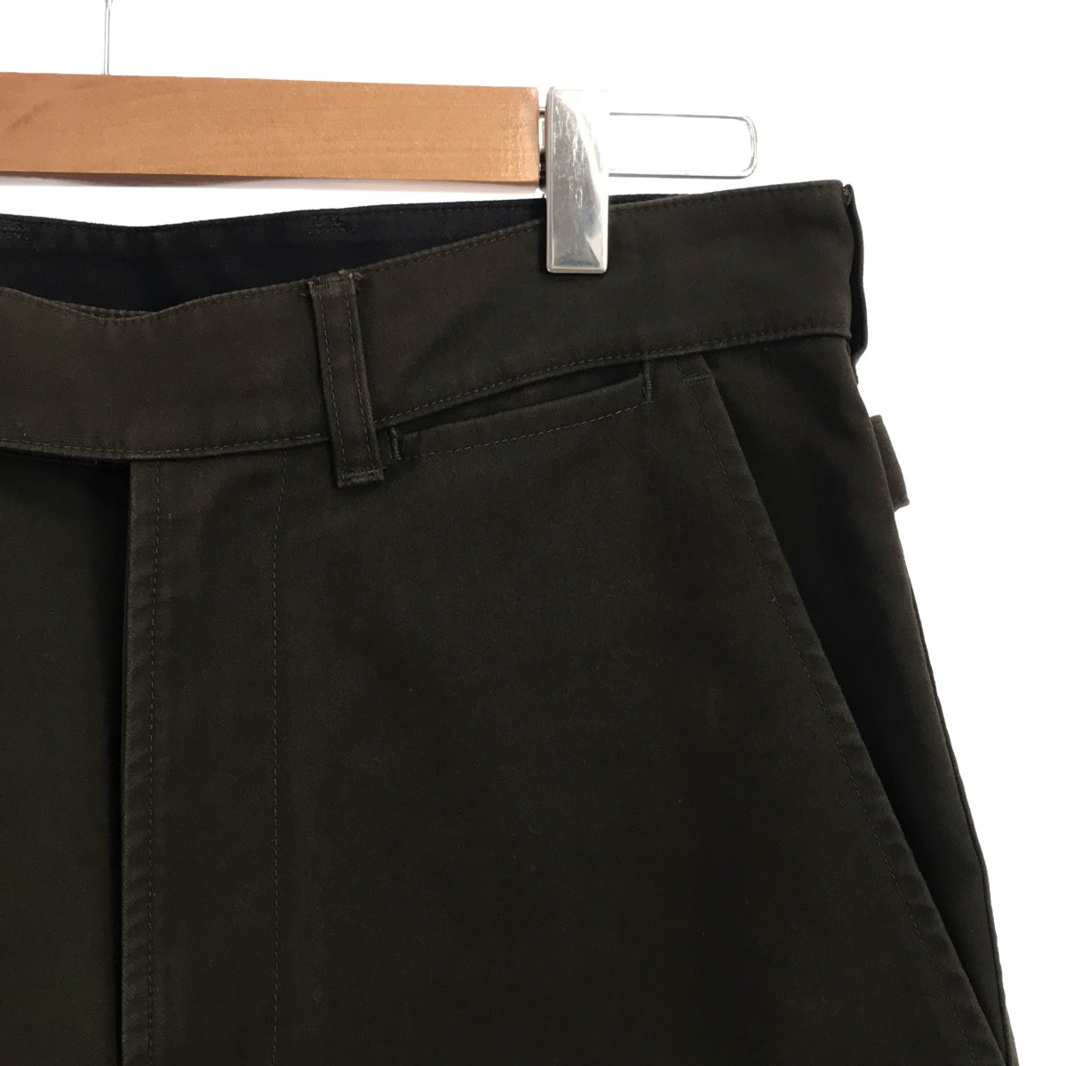 MHL. / MHL Margaret Howell | Double adjuster wide slacks pants | 2 | Olive | Women's