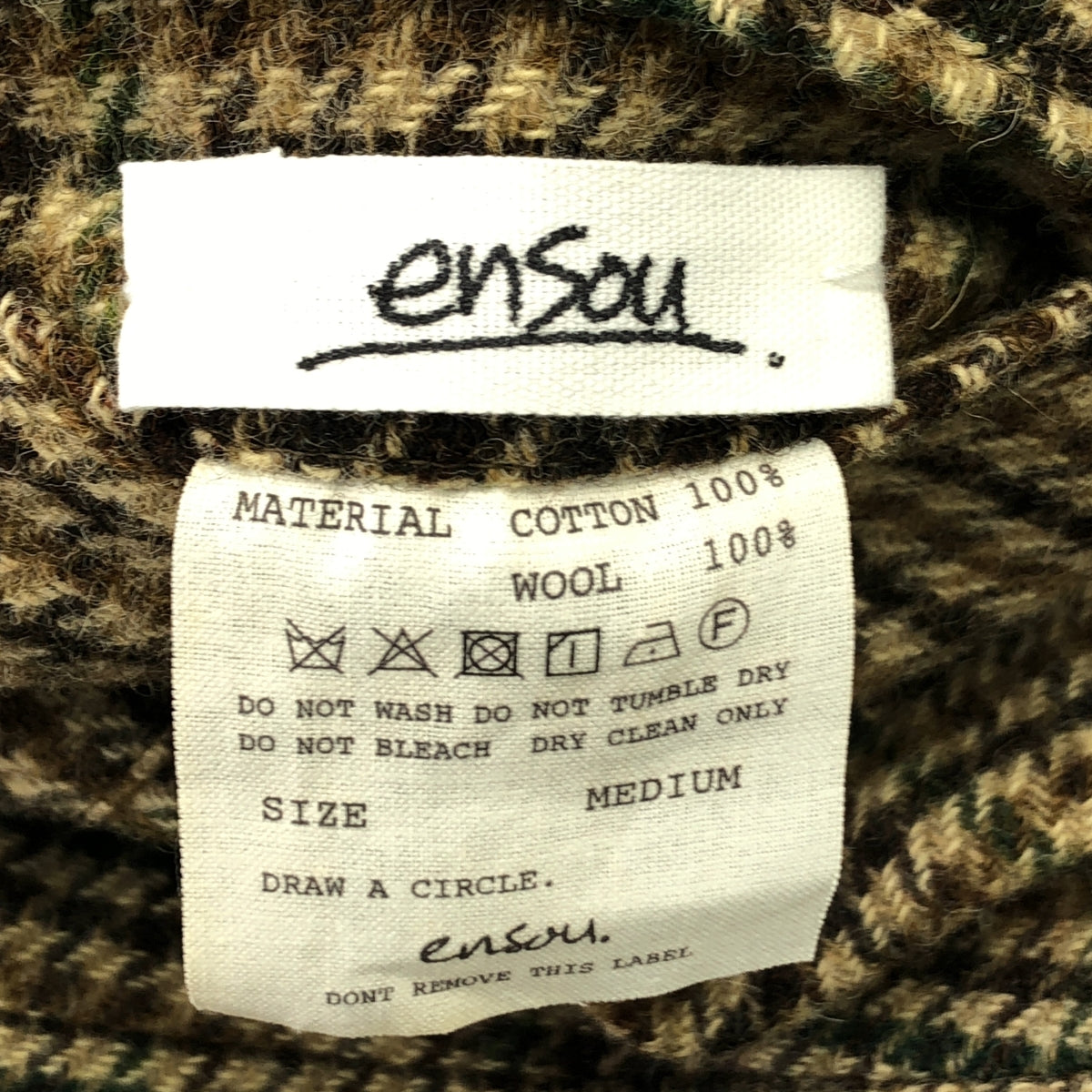 ensou | Olmetex 棉毛千鳥格雙面穿 Apollo 外套 | M 碼 | 男士