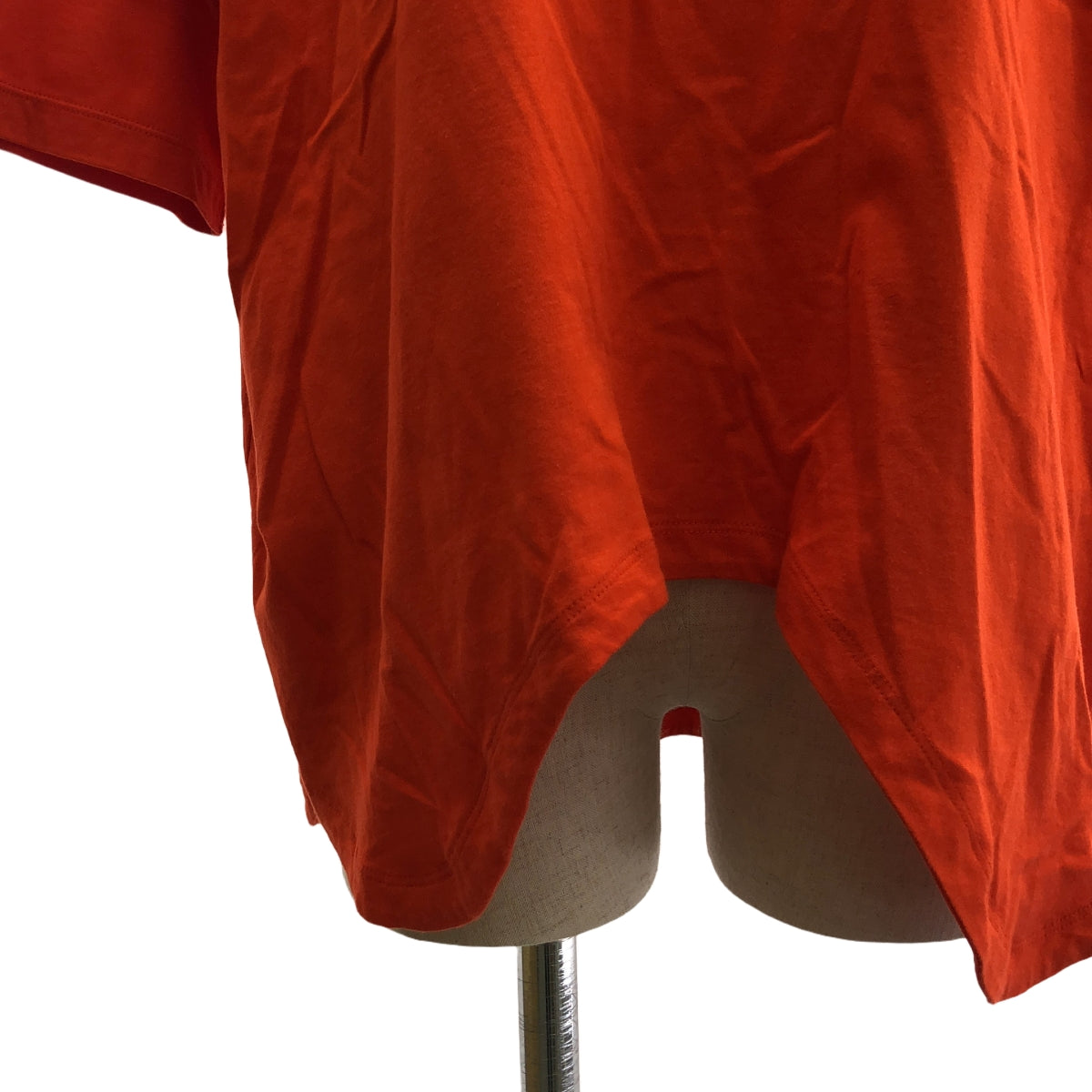 ENFOLD / 엠 폴드 | 2023SS | WAVE-HEM T-SHIRT / 웨이브 컷소우 T셔츠 | 38 | 오렌지 | 여성