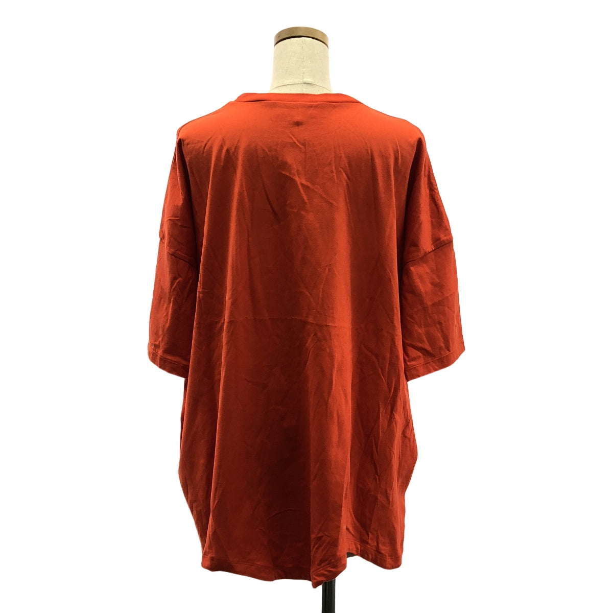 ENFOLD / 엠 폴드 | 2023SS | WAVE-HEM T-SHIRT / 웨이브 컷소우 T셔츠 | 38 | 오렌지 | 여성