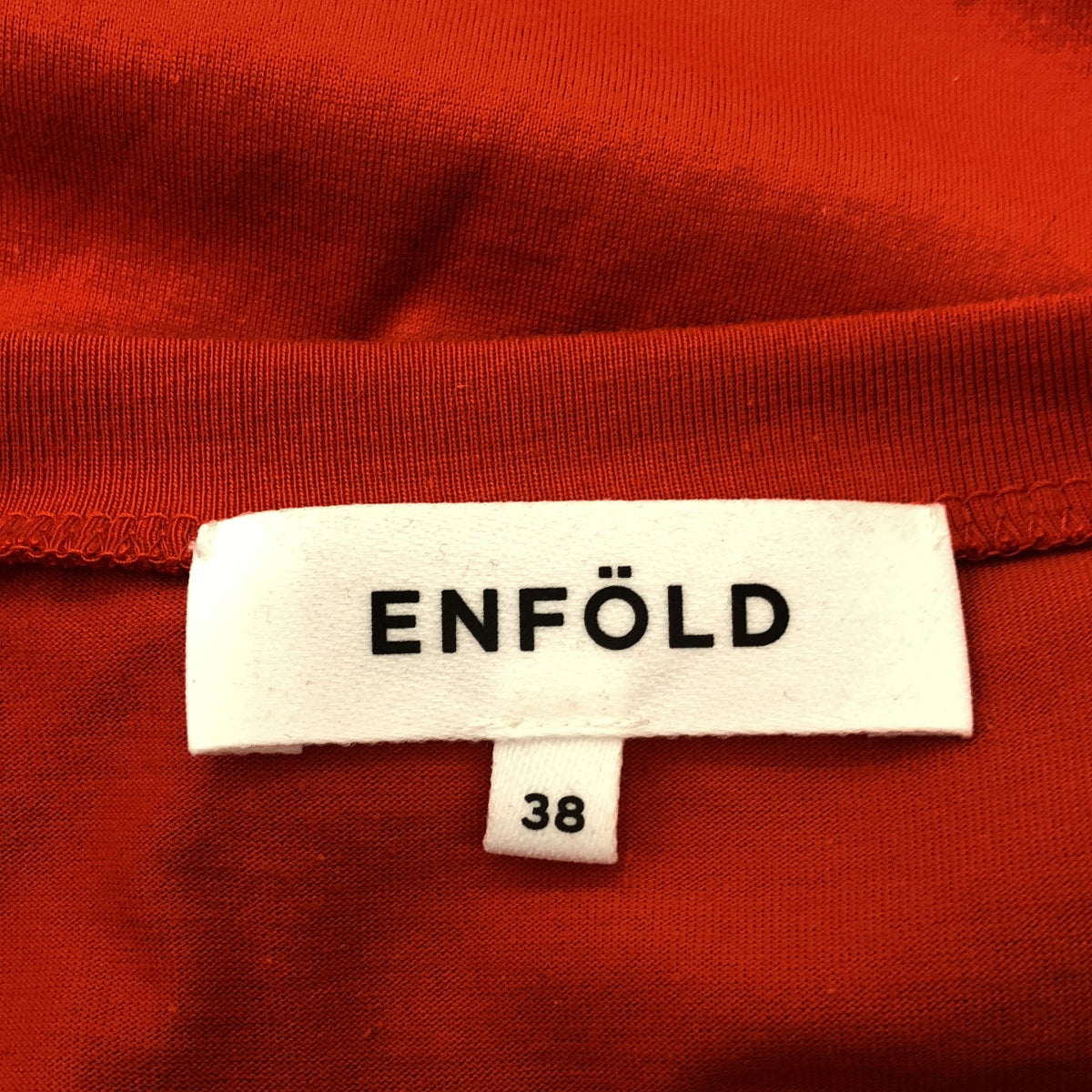 ENFOLD / 엠 폴드 | 2023SS | WAVE-HEM T-SHIRT / 웨이브 컷소우 T셔츠 | 38 | 오렌지 | 여성