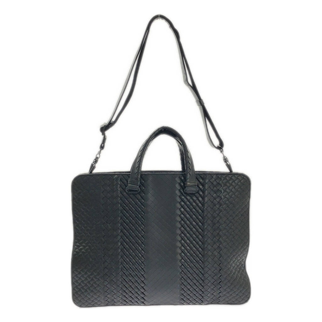 BOTTEGA VENETA / ボッテガヴェネタ | イントレチャート レザー ブリーフケース ビジネスバッグ | ブラック | メンズ