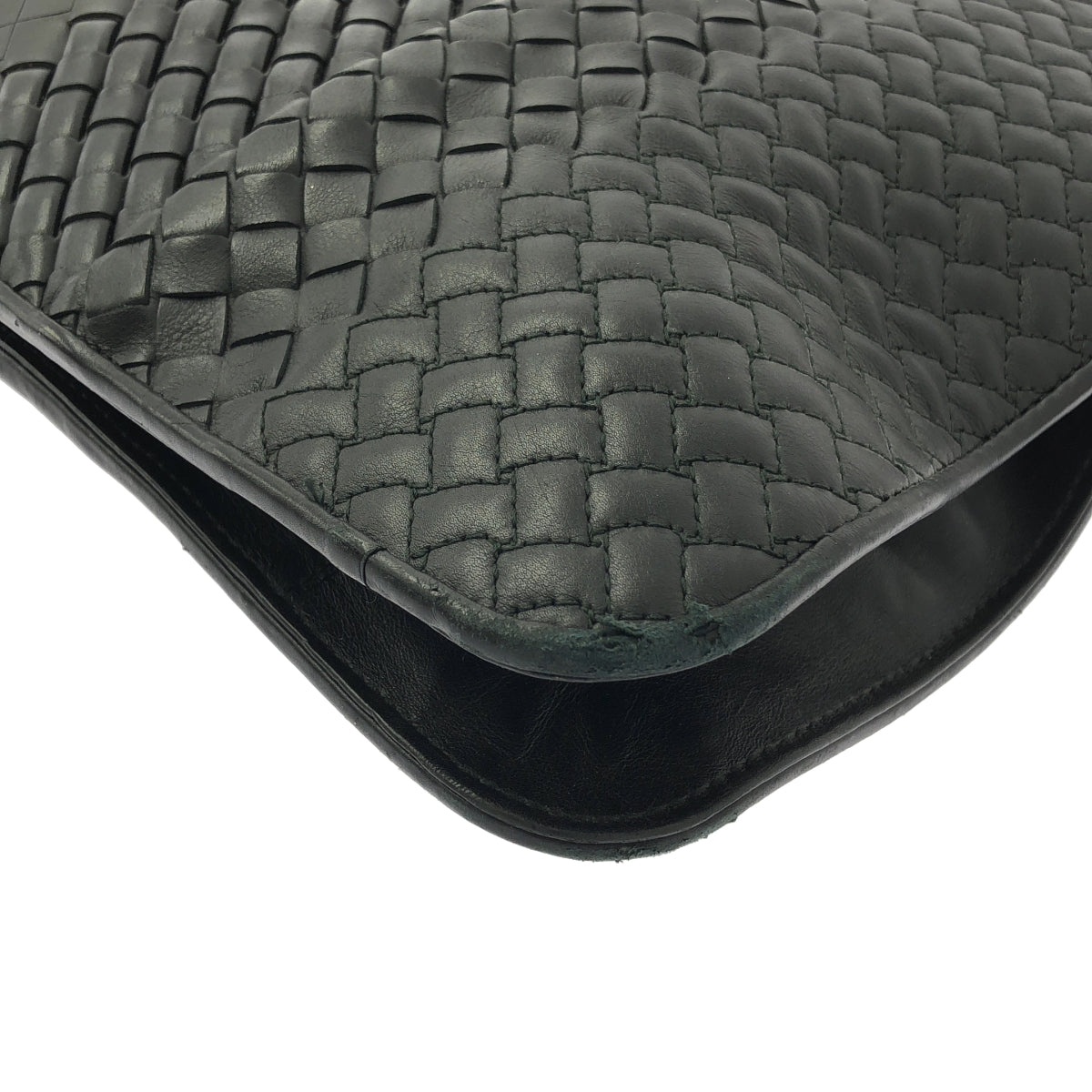 BOTTEGA VENETA / ボッテガヴェネタ | イントレチャート レザー ブリーフケース ビジネスバッグ | ブラック | メンズ