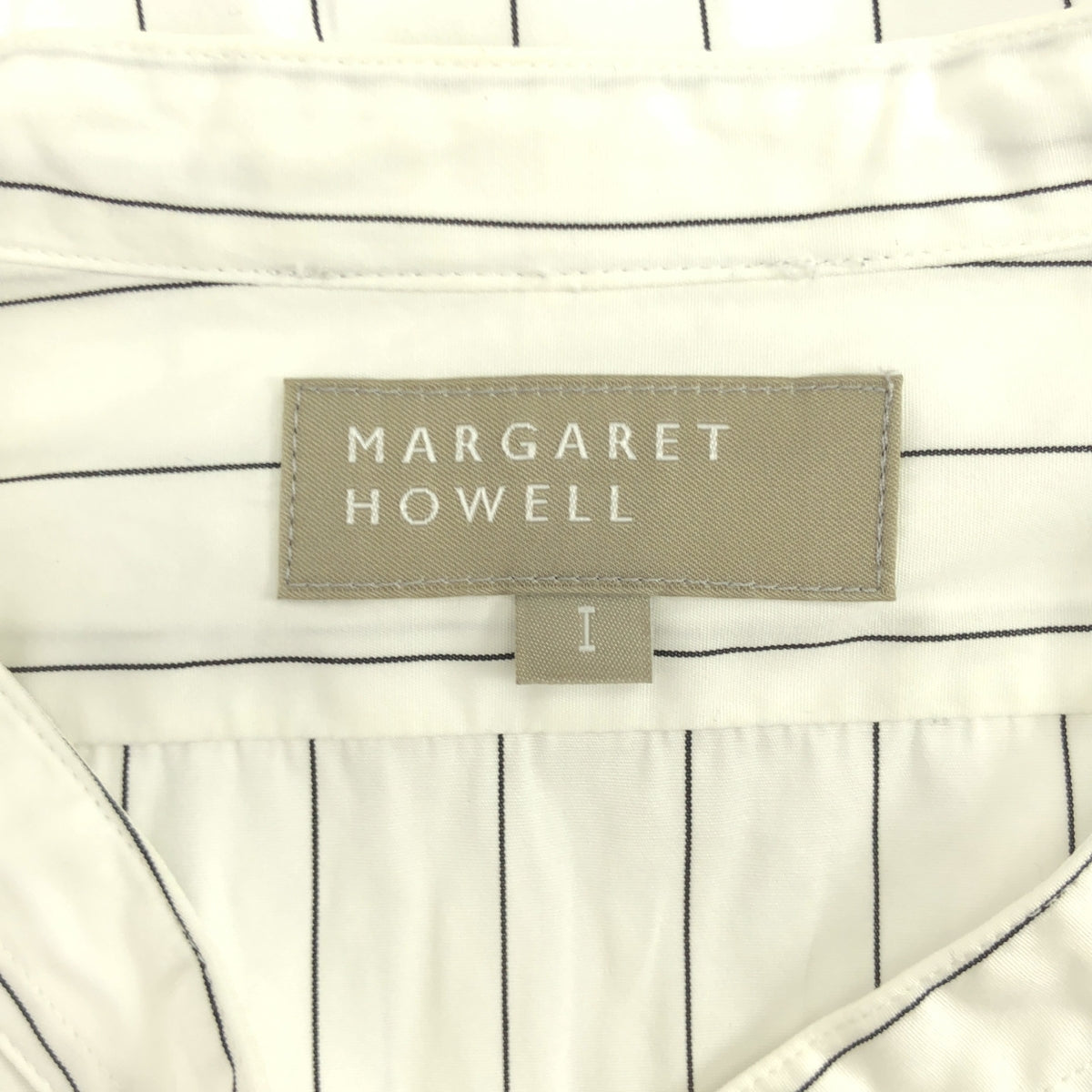 MARGARET HOWELL / マーガレットハウエル | コットン バンドカラー シャツ ブラウス | 1 | レディース