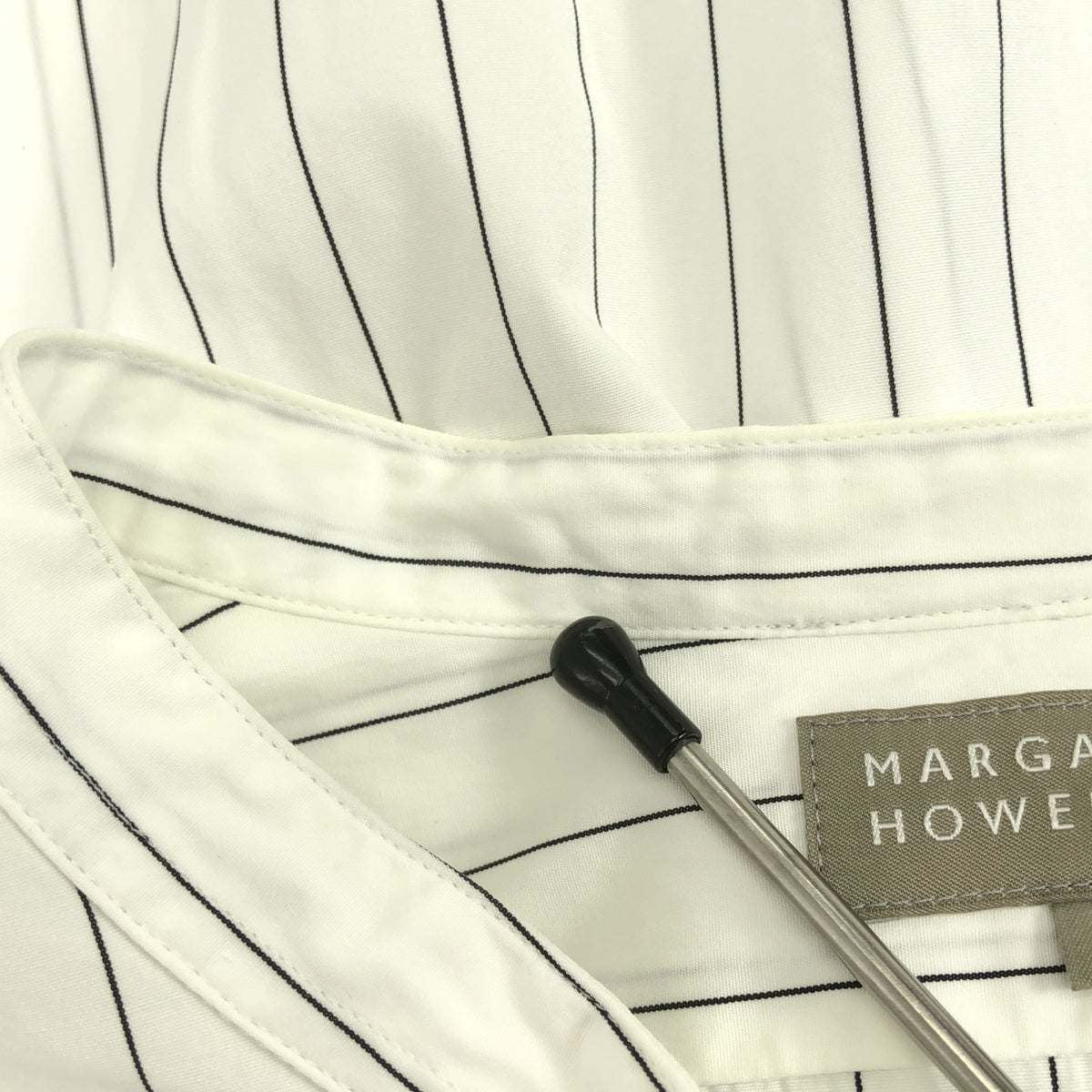 MARGARET HOWELL / マーガレットハウエル | コットン バンドカラー シャツ ブラウス | 1 | レディース